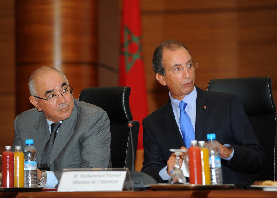 Le ministre marocain de l'Intérieur, Mohamed Hassad (à droite). D. R.
